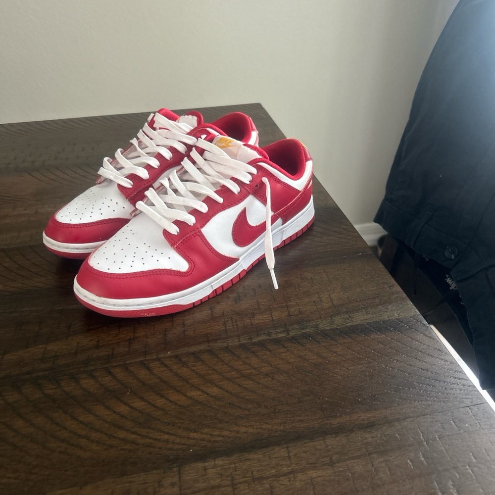 Nike Kids Red and White Sneakers